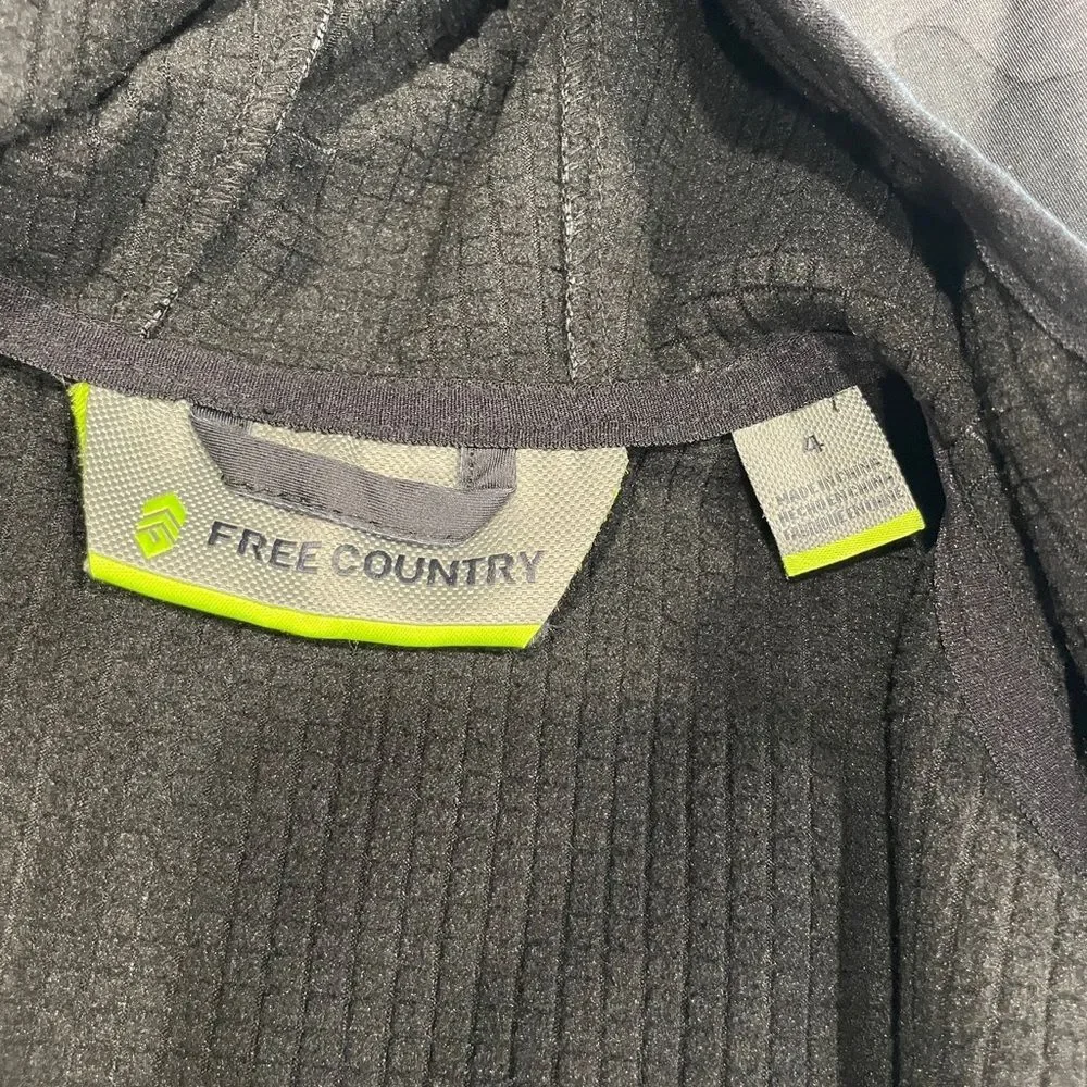 Free Country Soft Shell jacket boy 4 Black & Gray NWT